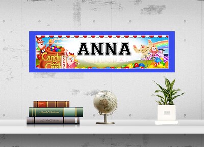 Candy Crush - Personalized Poster with Your Name, Birthday Banner, Custom Wall Décor, Wall Art - image3